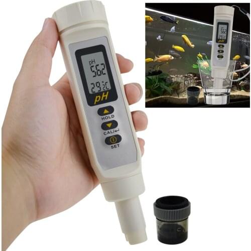 2-in-1 Digital Pen-type pH Temperature Meter Built-in ATC Auto Calibration IP65 with Replaceable Electrode