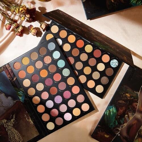 40 Colors Eye Shadow Palette Pearly Matte Earth Color Eye Shadow Powder Long-lasting Smooth Eye Makeup TSLM1