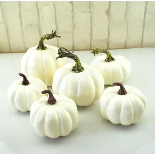 6Pcs Halloween Pumpkin Foam Toy Artificial Mini Pumpkin Simulation Prop Garden Party Decoration