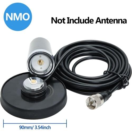 ABBREE NB-90 Heavy Duty Universal NMO Magnet Mount Includes 16.4ft RG-58 Cable With Connector For QYT TYT Yaesu Vehicle