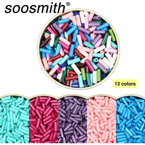 High Quality 2x6mm Long Tube Bugle Beads Loose Czech Glass Beads For Jewelry Making Diy / Handmade Bracelet Necklace Jewelry