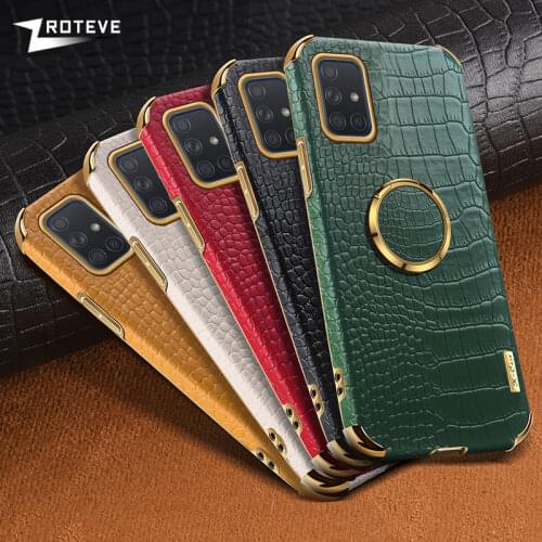 A71 Case ZROTEVE Crocodile Pattern Leather Cover For Samsung Galaxy A31 A41 A51 A21S A11 A12 A42 A52 A72 A82 A22 A32 4G 5G Coque