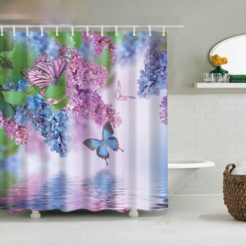 Cartoon Animals Cat Dog Butterfly Elephont Tiger Shower Curtains Decorative Bathroom Curtain Waterproof Polyester Bath Curtain