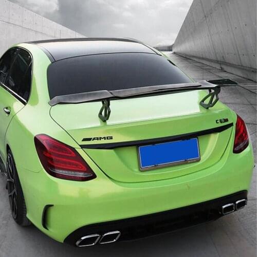 For Benz C-class W212 Real Carbon Fiber Universal Gt Spoiler W176 W117 Car Trunk Rear Wings Tail FIN Lip Accessory 2000-2021