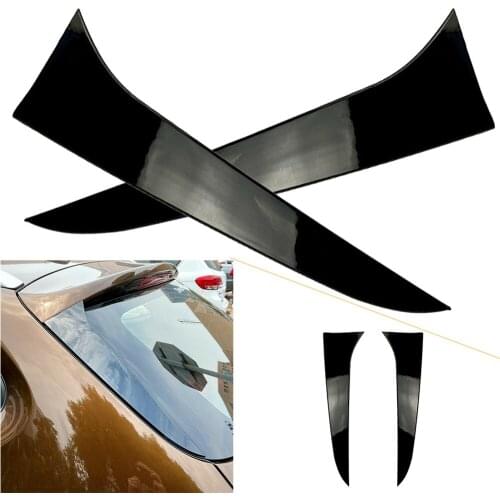 For BMW E84 X1 2009-2015 Car Rear Window Side Spoiler Canard Splitter Trim Cover Glossy Black ABS 2Pcs
