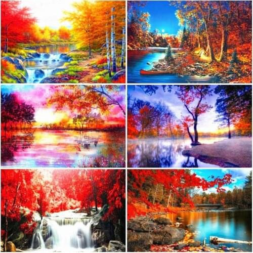 Evershine 5D Diamond Painting Full Drill Square Autumn Cross Stitch Diamond Embroidery Sale Rhinestones Pictures Diamond Art