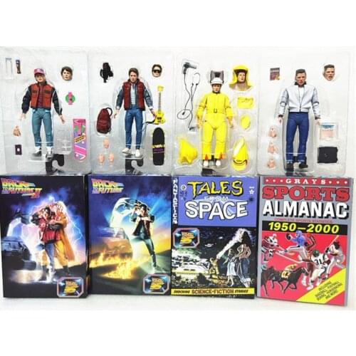 Neca Figures Marty McFly Figure Biff Tannen Figure Back To The Future tales from space Ultimate 1955 The 35th Anniversary 18cm