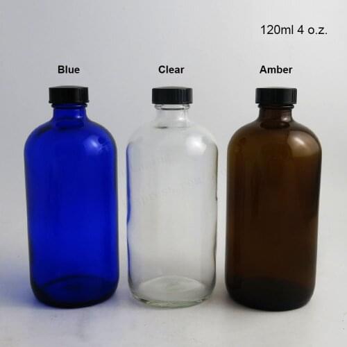 200 x 120ml Amber Essential Oil Bottle With Plastic Cap 4oz Amber Glass Bottle for Essential Oil Use