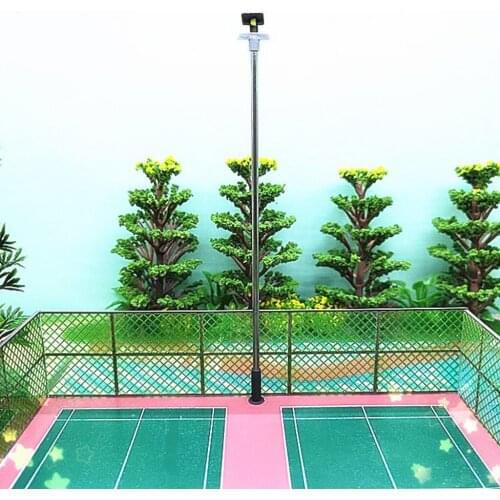 5pcs Mini Model Railway Train Lamp Post LED Street Lights HO Scale 1:87 Garden Landscape Lights