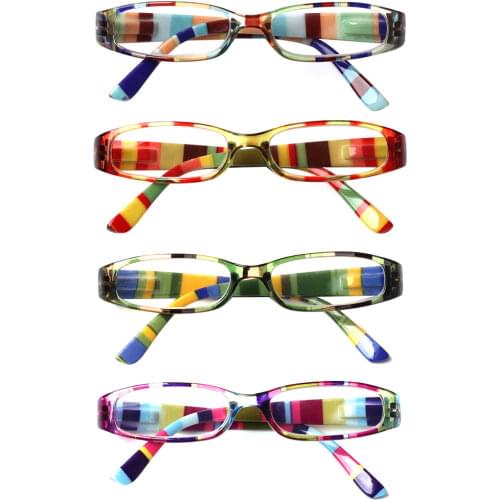 Henotin Fashion Small Fresh Ladies Small Frame Reading Glasses, Spring Hinges, Super Clear High Quality Reading Glasses