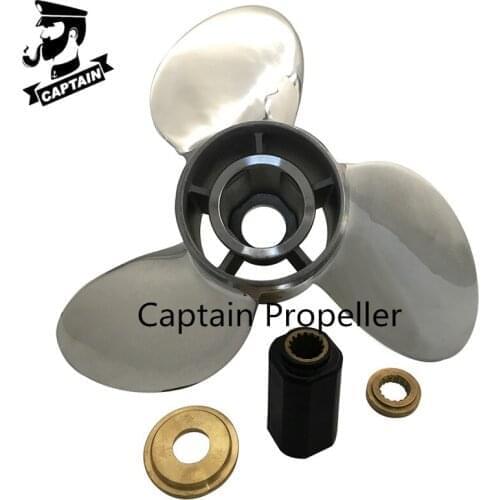Captain Propeller 15 1/4X19 Fit Yamaha Outboard Engines 250HP 300HP F150 Stainless Steel 15 Tooth Spline LH 6CF-45970-00-00