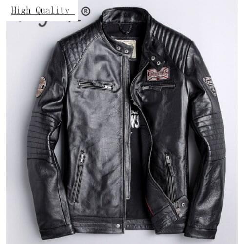 Autumn Genuine Leather Jacket Men Clothes 2020 Streetwear 100% Sheepskin Coat Male Fashion Motorcycle Fit Jaqueta LW1092