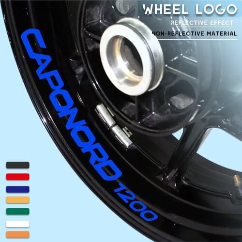 Motorcycle sticker waterproof decorative wheel stripe logo with reflective MOTO inner ring decal for APRILIA CAPONORD 1200