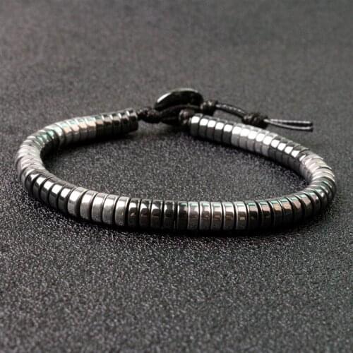 Hematite Men Bracelets Charm Bracelets for Women Natural Energy Stone Bracelet Jewelry
