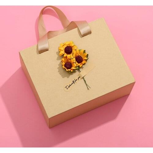 New creative kraft paper portable drawer gift box party baby shower paper chocolate box packaging/wedding gift candy box