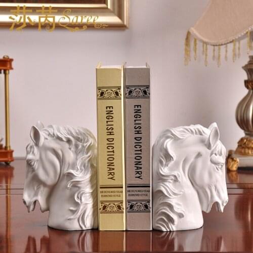 Shakespeare Rui of modern Chinese Horse Bookends resin decoration crafts office desktop utility library