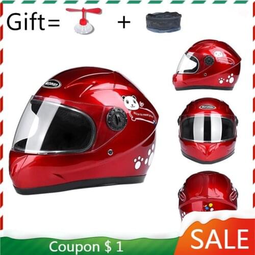 Helmet Motorcycle Full Face Casco Moto Modular And Safety Casque Moto Enfant For Kids Enduro Child Protective Visor Mouth Nose