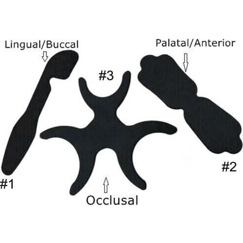 Dental Black Photo Contrast Soft Occlusal Silicone Anterior Lingual Buccal Comfort Contrastor