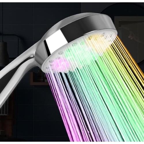 LED Shower Head Fashion Home Bathroom Equipment Repair Replacement Accessories Spontaneous Illuminate Shower Head Hot 2021 H023