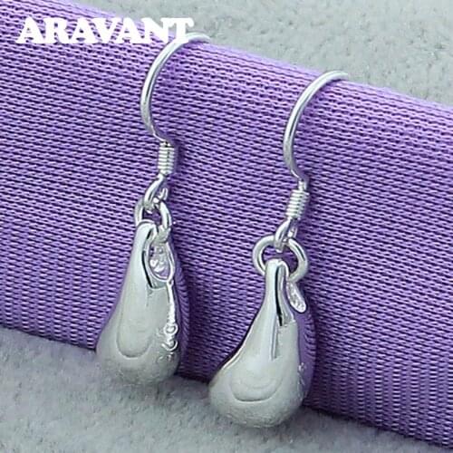New Fashion 925 Silver Water Drop Dangle Earrings For Women Statement Earrings Party Jewelry Brincos