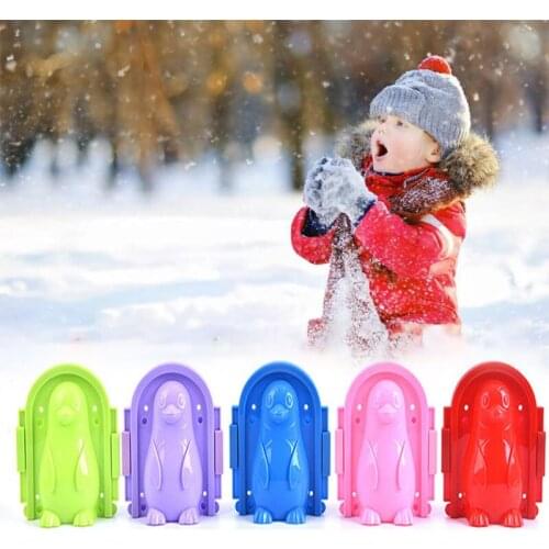 1pc Winter Plastic Snowball Maker Clip Kids Outdoor Snowball clamp Snow Ball Mold Toys For Children