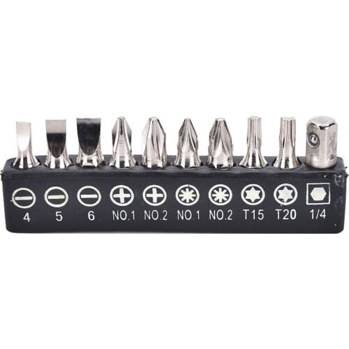 10pcs/Set Electric Alloy Steel Screwdriver Bits For Screwdriver Set Multifunctionl Versatile Screwdrivers