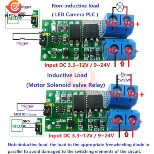 3.3V-12V 9V-24V 8A Low Pulse Isolated Trigger Board Flip-Flop Latchs Relay Module Bistable Self-Locking Switch