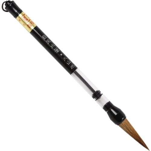 3pcs Calligraphy Brush Storing Ink Brush Pen Beginners Portable Pen Type Weasel Hair Water Calligraphy Brush Writing Stationery