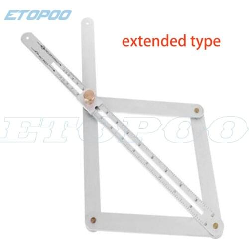 380mm Aluminum Alloy Diagonal Ruler Protractor Protractor Rotation Measuring Ruler Mechanic tool Craftsman Ruler Goniometer
