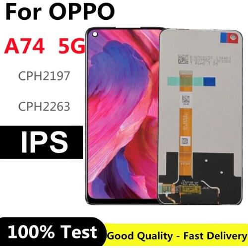 6.5" For OPPO A74 5G CPH2197 CPH2263 LCD Display Touch Screen Sensor Digiziter Assembly for OPPO A74 5G LCD