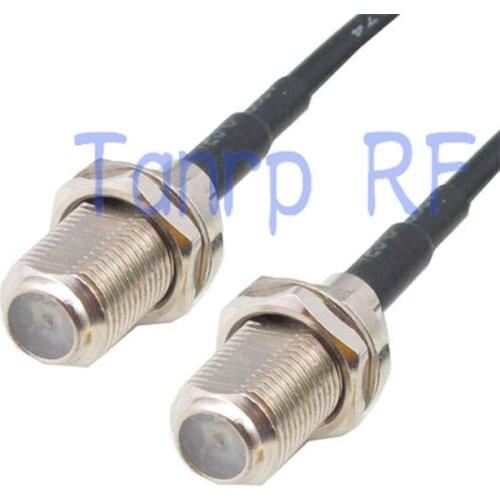 6in F female jack to F female jack RF connector adapter 15CM Pigtail coaxial jumper cable RG174 extension cord