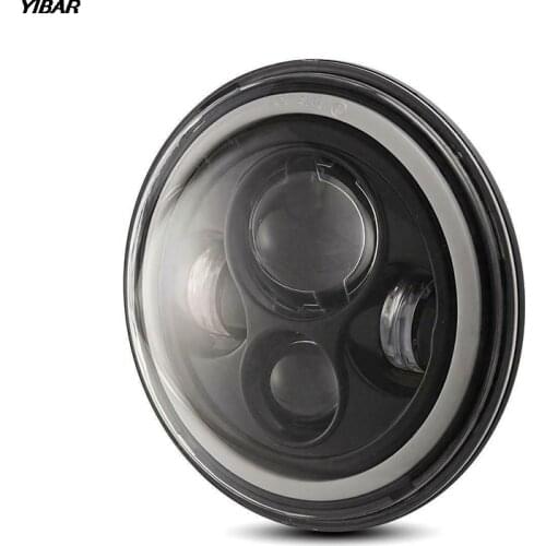 7 Inch LED Headlights DRL Hi/Lo Beam 55W 35W Ring Amber Angel Eye