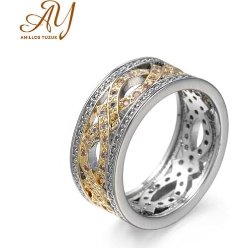 Anillos Yuzuk 925 Sterling Silver Luxury Full Zircon Wedding Rings For Women Sparkling CZ Engagement Party Jewelry Girls Gifts