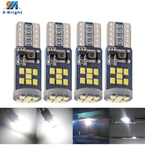 4pcs AC&DC 12V 24V CANBUS Car Light 2016 LED 18 21 SMD T10 W5W White 6500K Parking Gap Interior Exterior License Plate Light