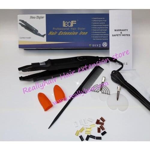 LOOF Brand New Fusion Hair Extension Iron Keratin Bonding Tool Adjustable Temperature Fusion Heat Connector