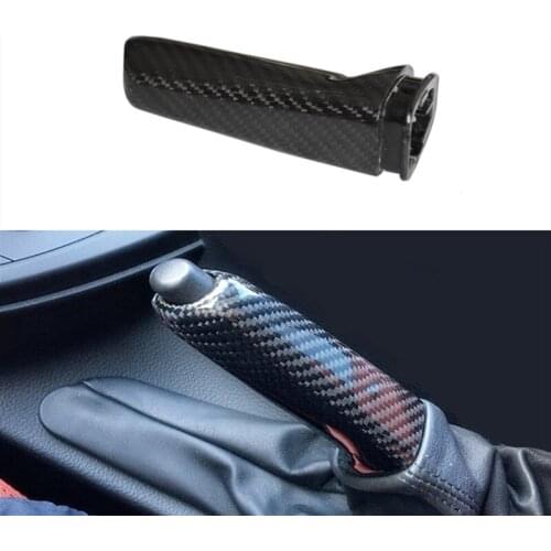 For Bmw E46 E90 E92 E60 E39 F30 F34 F10 F20 Accessories Universal Carbon Fiber Car Handbrake Grips Cover Interior Trim