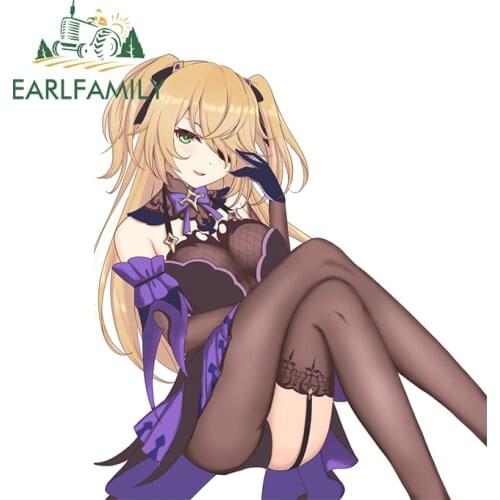 EARLFAMILY 13cm x 11.4cm For Genshin Impact Vinyl Car Wrap Stickers Auto Air Conditioner Decal Funny Graffiti Sticker RV JDM