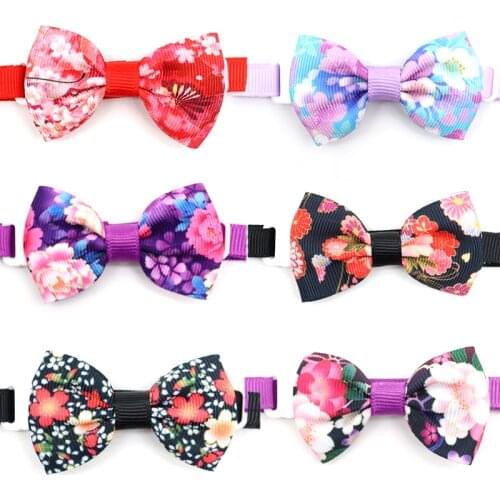20/50 Pc Pet Dog Accessories For Small Medium Dog Bow Ties Handmade Japanese style Puppy Dog Bow Tie Pet Supplies Dog Grooming