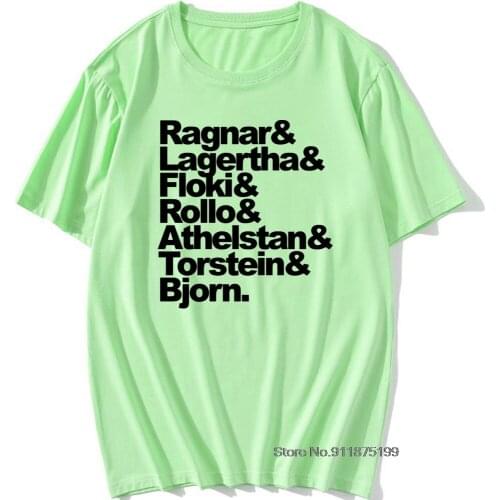 Vikings T-Shirt Viking Ragnar Lagertha Floki Rollo Vintage T Shirt Mans Camisetas O-Neck Tees Funing Tee Shirt Cotton