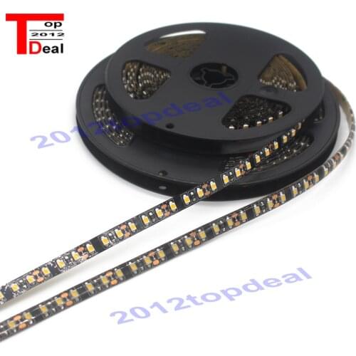 SMD 2835 Flexible LED Strip 120led/m 600Leds Warm White 12V no/Waterproof brighter black pcb than 3528 strip,5m/lot