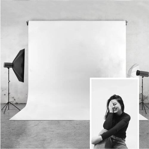 HUAYI professional Pure White Screen Photography Backdrop Studio Portraits Photo Shoot Props Photographic Background (no stand)