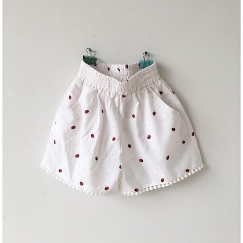 Summer 2020 Girls' Personality Beetle Little Lace Simple Shorts