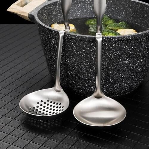Soup Spoon Multi-function Dishwasher Safe BPA free Stainless Steel Straining Ladle Serving Cooking Skimmer Utensil Spoon for Kit