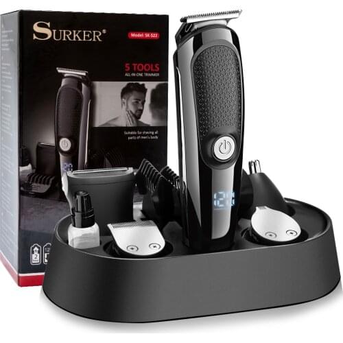Surker Grooming kit hair trimmer for men pro Li hair clipper beard trimmer body hair shaver electric Hair Cutting Kit machine