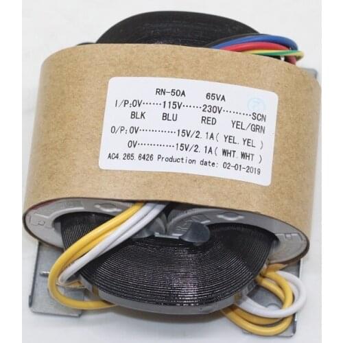 Copper Wire 65W Transformer R Type Power Transformer Dual 15V 0-115V-230V Transformer DIY Hifi Audio Chassis Enclosure