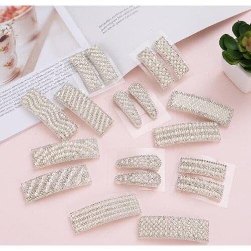 10Pcs/Lot Fashion Shining Hair Accessories Candy Color Pearl Hairclips Dripping Hair Clip Crystal Barrettes Hair Clips For Girls