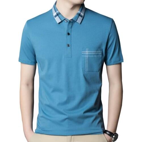 Summer new polo shirt High quality brand pocket men polo shirt Short sleeved casual solid shirt polo men tops Mens clothing