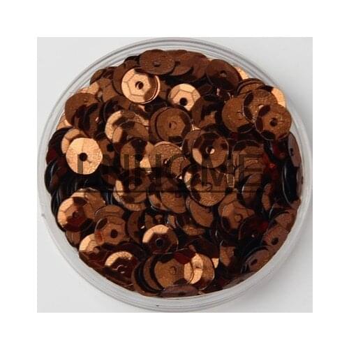 50g 5mm Cup Sequins for Craft Brown Round Loose Sequins Paillettes Children DIY Sewing Wedding DIY Accessories Spangles