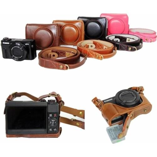 Portable PU Leather case Camera bag For Canon Powershot G7X MarkIII G7XIII G7XM3 G7X3 protective Cover shell