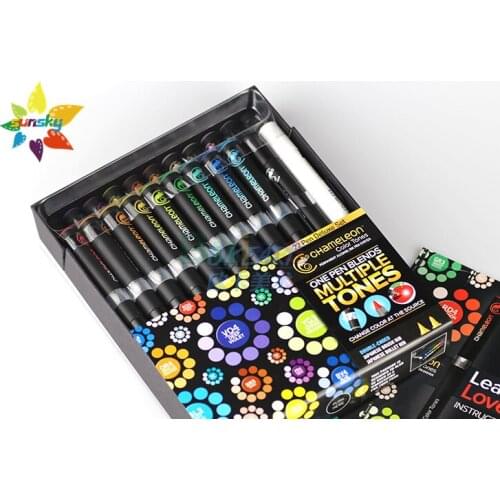 Original Chameleon Pens Gradient chameleon Alcoholic marker pen Double headed Cartoon design childrens watercolor marker gift